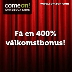 400% i casino bonus hos ComeOn