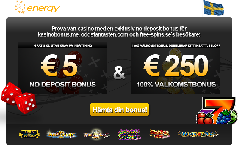 Få en gratis casino bonus hos Energy Casino i december!
