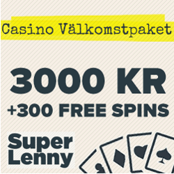 Casino bonus och free spins hos SuperLenny!
