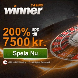 Deposit bonus på 200% upp till 7500kr hos Winner!